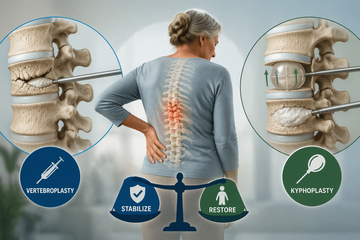 Kyphoplasty vs. Vertebroplasty for Spinal Fractures