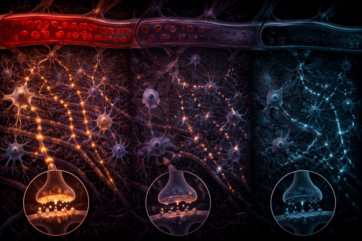 Oxygen Loss Drives the Earliest Brain Changes